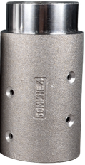 MHE4 Nozzle Holder, 1-1/2" Hose ID x 2-3/8" Hose OD, 50mm Threads (Aluminum)