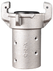 Q3X Blast Coupling (Full Port), 1-1/4" Hose ID x 2-5/32" Hose OD, 1-3/4" Gasket ID (Aluminum)
