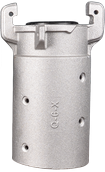 Q6X Blast Coupling (Full Port), 2" Hose ID x 2-7/8" Hose OD, 1-3/4" Gasket ID (Aluminum)