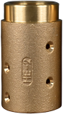 HE2 Nozzle Holder (Standard), 1" Hose ID x 1-7/8" Hose OD, 1-1/4" NPS (Brass)