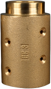 HE3 Nozzle Holder (Standard), 1-1/4" Hose ID x 2-5/32" Hose OD, 1-1/4" NPS (Brass)