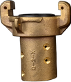 Q2X Blast Coupling (Full Port), 1" Hose ID x 1-7/8" Hose OD, 1-3/4" Gasket ID (Brass)
