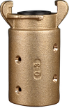 Q3 Blast Coupling (Standard), 1-1/4" Hose ID x 2-5/32" Hose OD, 1-1/4" Gasket ID (Brass)