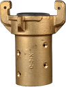 Q3X Blast Coupling (Full Port), 1-1/4" Hose ID x 2-5/32" Hose OD, 1-3/4" Gasket ID (Brass)