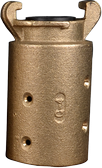 Q4 Blast Coupling (Standard), 1-1/2" Hose ID x 2-3/8" Hose OD, 1-1/4" Gasket ID (Brass)