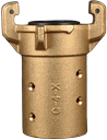 Q4X Blast Coupling (Full Port), 1-1/2" Hose ID x 2-3/8" Hose OD, 1-3/4" Gasket ID (Brass)