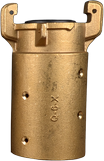 Q6X Blast Coupling (Full Port), 2" Hose ID x 2-7/8" Hose OD, 1-3/4" Gasket ID (Brass)