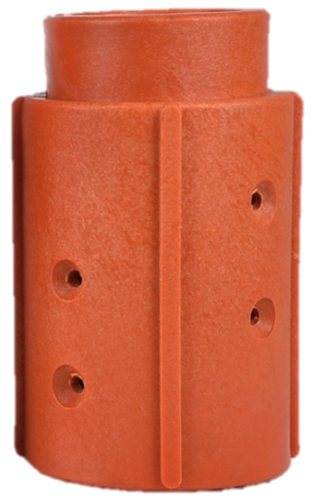 HE3 Nozzle Holder (Standard), 1-1/4" Hose ID x 2-5/32" Hose OD, 1-1/4" NPS (Nylon)