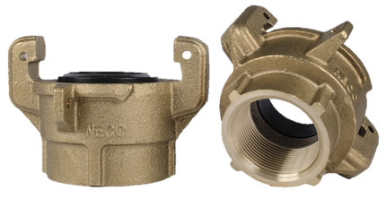 SB4X Threaded Coupling (Full Port), 2" NPT, 1-3/4" Gasket ID (Brass)